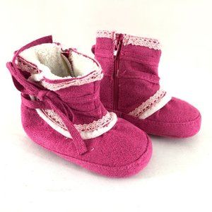 Twinkie Baby Girls Boots Faux Suede Faux Fur Lined
